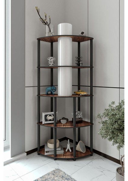 Conrad Çift Yön Kullanım Raflı Köşe Lambader Ceviz fiyatları