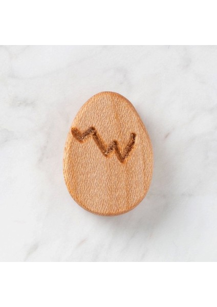 Hobi Baby Yumurta Figürlü Organik Ahşap Boncuk - F