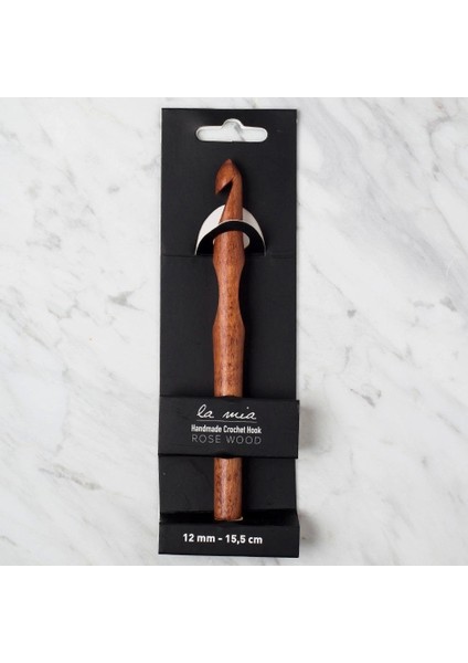 La Mia Rosewood 12 mm 15.5 cm Ahşap Yün Tığ