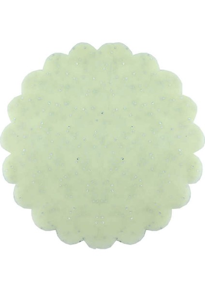 Taşlı Organze Hazır Kesilmiş Tül 18 cm (100 Adet) Krem