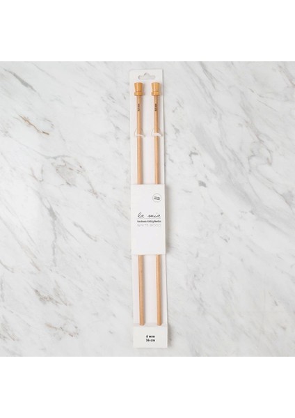 La Mia Whitewood 6 mm 36 cm Ahşap Örgü Şişi