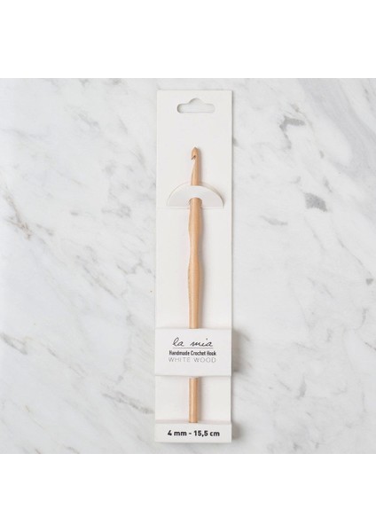 La Mia Whitewood 4 mm 15.5 cm Ahşap Yün Tığ