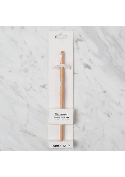 La Mia Whitewood 5 mm 15.5 cm Ahşap Yün Tığ