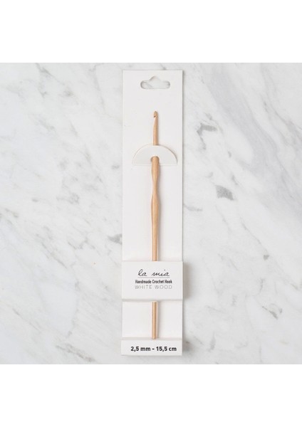 La Mia Whitewood 2.5 mm 15.5 cm Ahşap Yün Tığ