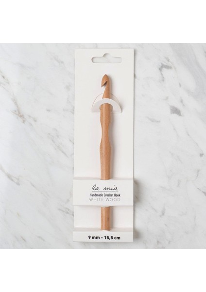 La Mia Whitewood 9 mm 15.5 cm Ahşap Yün Tığ