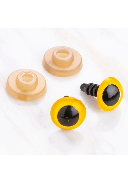 Loren 10 mm Sarı 5 Çift Amigurumi Göz