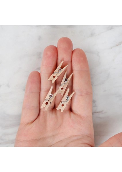 Loren 10 Lu Natural Mini Ahşap Mandal modelleri