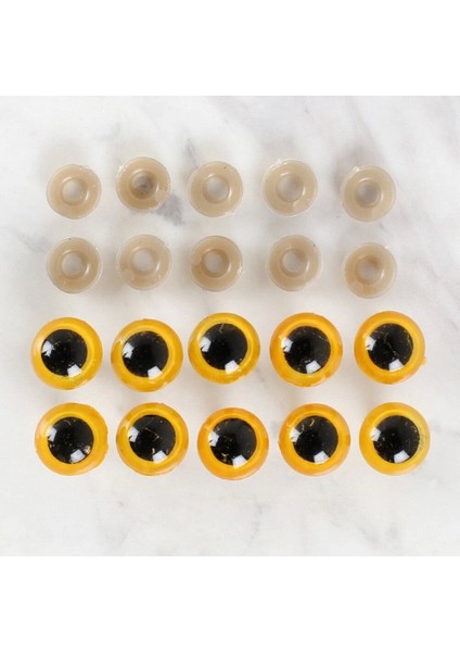 Loren 14 mm Sarı 5 Çift Amigurumi Göz