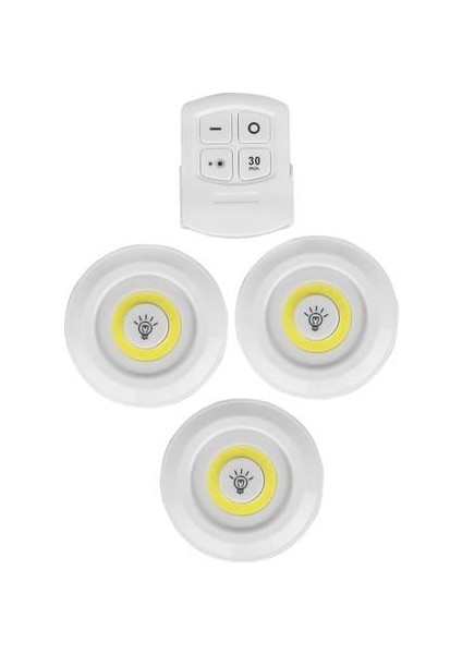 Uzaktan Kumandalı Yapışkanlı 3'lü LED Spot Lamba modelleri