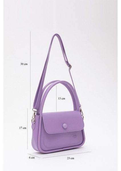 Lila SHK97 Suni Deri Ön Cep Detaylı 2 Bölmeli Ayarlanabilir Askılı El,kol ve Omuz Çantası fiyatları