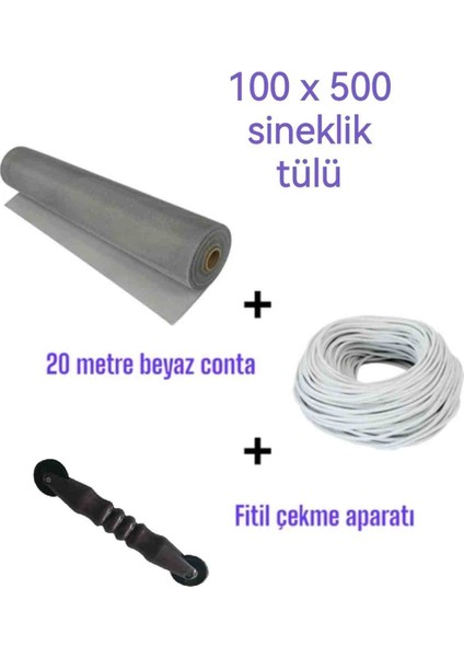 Fiberclass 100X500 Tül ( Sıkıştırma Aparatı) ve 20 mt Beyaz Fitili