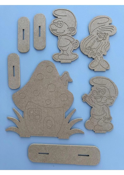 Şirinler Köyü Büyük Boy Boyama Seti . Eğitici Boyama Aktivitesi . fiyatları