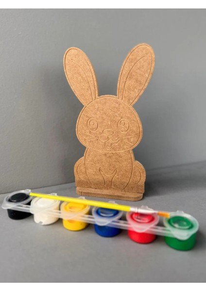 Ahşap Tavşan Figürü Boyama Seti Eğitici Boyama Aktivitesi fiyatları