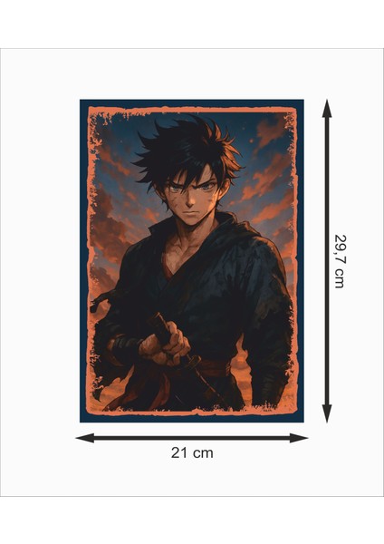 Anime Savaşçı Erkek Dekoratif Retro Ahşap Poster fiyatları