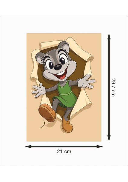 Sevimli Sincap Dekoratif Ahşap Poster fiyatları