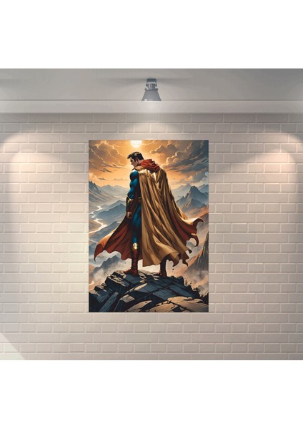 Süpermen Dekoratif Ahşap Poster