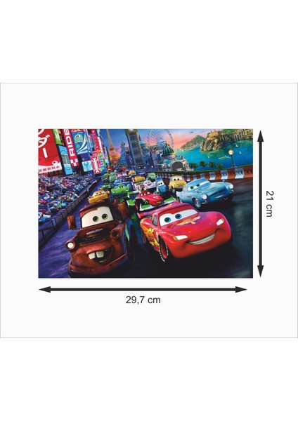 Arabalar Şimşek Mcqueen 2 Dekoratif Ahşap Poster fiyatları