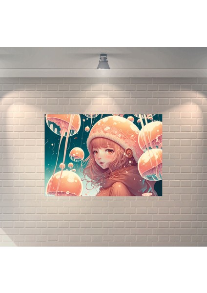 Anime Deniz Anası Dekoratif Ahşap Poster