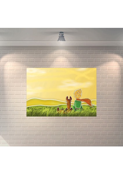 Küçük Prens 1 Dekoratif Retro Ahşap Poster