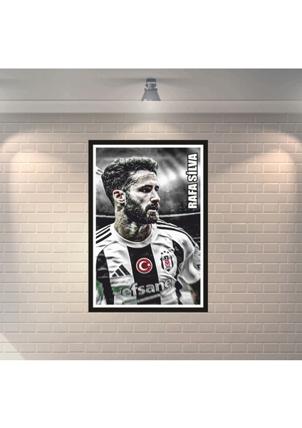 Beşiktaş Rafa Silva Futbolcu 1 Çerçeve Görünümlü Dekoratif Ahşap Poster