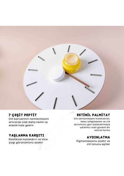 7 Peptit & Retinil Palmitat Içeren Retinol Krem – Canlı ve Sıkı Görünüm Için modelleri