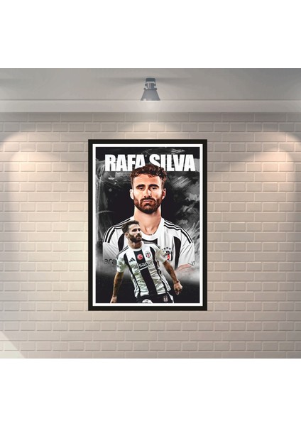 Beşiktaş Rafa Silva Futbolcu 2 Çerçeve Görünümlü Dekoratif Ahşap Poster