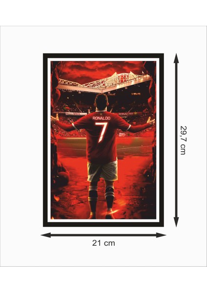 Ronaldo Futbolcu 4 Çerçeve Görünümlü Dekoratif Ahşap Poster fiyatları