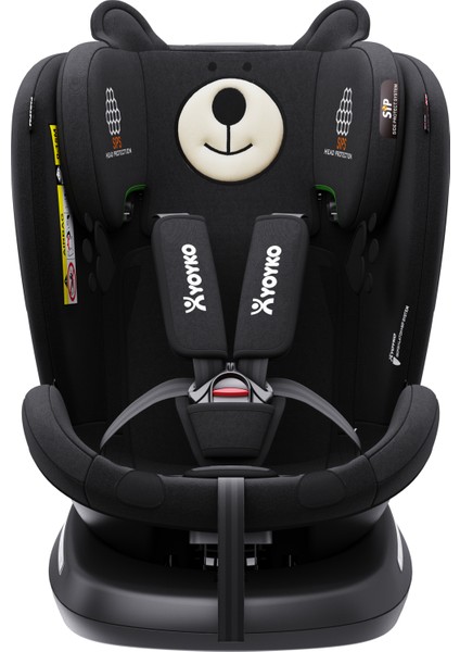 Bear 360 Derece Dönebilir Yatabilir 0-36 kg Isofixli Oto Koltuğu Siyah fiyatları