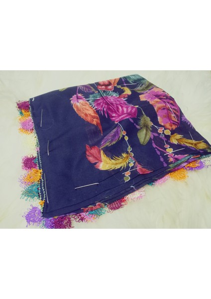 ve Reyhan %100 Pamuk Yazma Üzerine Tamamı El Işi Dört Tarafı Oyalı Yazma, Eşarp, Mevlit Örtüsü 100 x 100CM modelleri