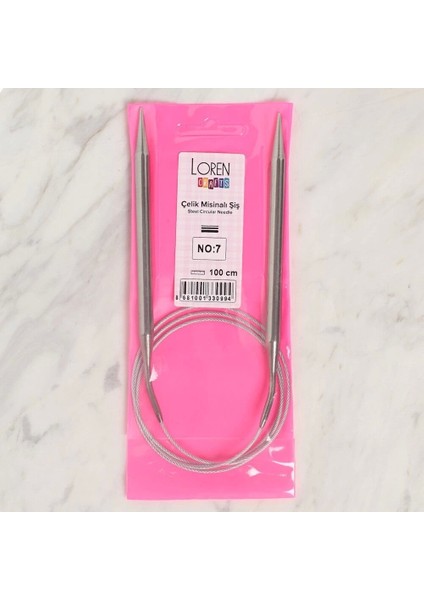 Loren Crafts 7 mm Çelik Misinalı Şiş 100 cm fiyatları