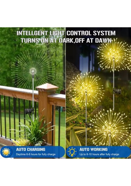 solar 200 led sarı renk led bahçe aydınlatma solar bahçe süsü sge1003 fırsatları