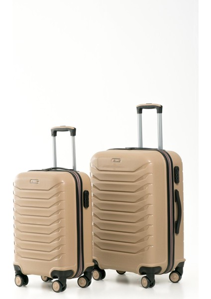 Yefa Pp Polipropilen Kırılmaz Orta & Kabin Boy 2'li Valiz Seti