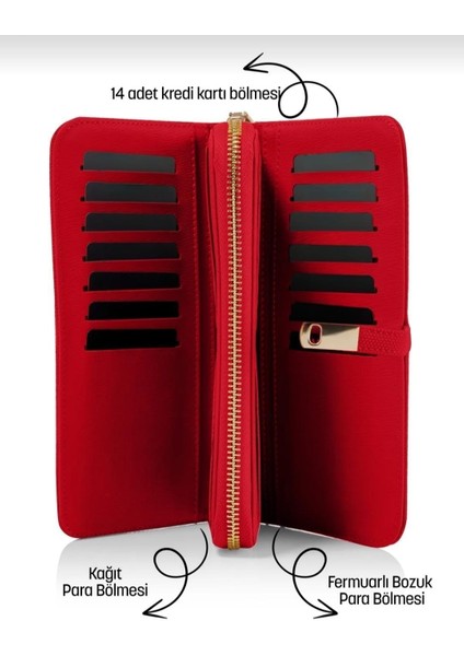 Hmx Polo Kırmızı Kilitli Cüzdan modelleri