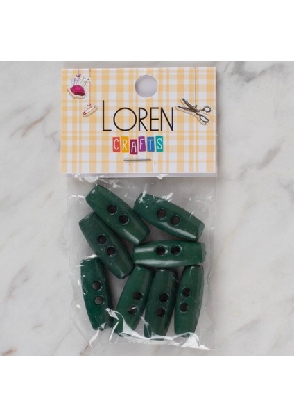 Loren Crafts Yeşil 8 Li Çoban Düğmesi - 64