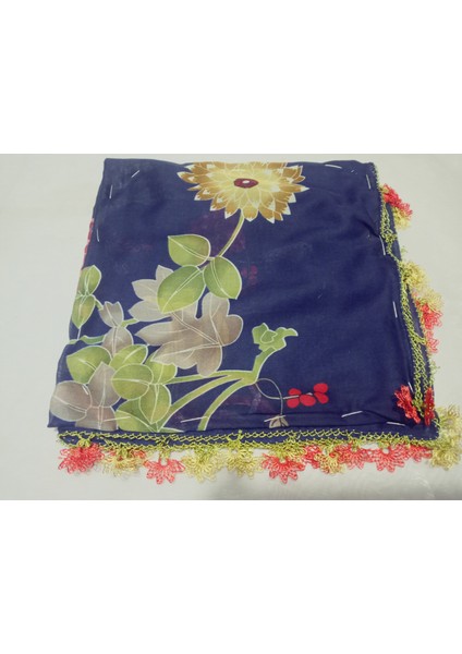 ve Reyhan %100 Pamuk Yazma Üzerine Tamamı El Işi Dört Tarafı Oyalı Yazma, Eşarp, Mevlit Örtüsü 100 x 100CM fırsatları