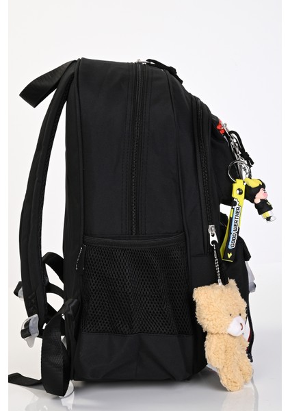 MU-5941 Black Start Okul Çanta Seti 3'lü – Sırt Çantası, Beslenme Çantası ve Kalemlik modelleri