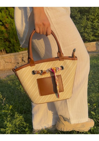 Vare Şal Aksesuarlı El ve Omuz Çantası