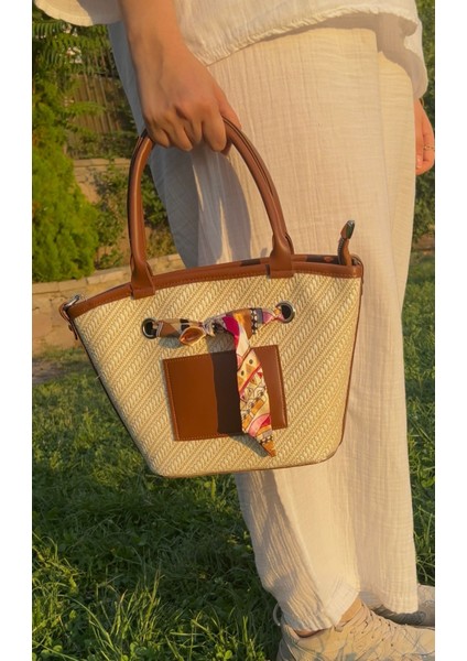 Vare Şal Aksesuarlı El ve Omuz Çantası modelleri