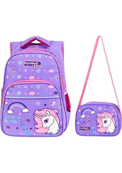 Yarasa Sırt Ilkokul Çantası Lila Lıttle Horse Özkara Çanta