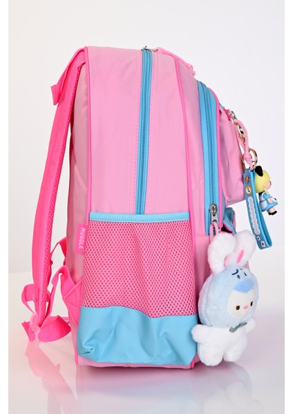 MU-5941 Papatya Desenli Okul Çanta Seti 3'lü – Sırt Çantası, Beslenme Çantası ve Kalemlik modelleri