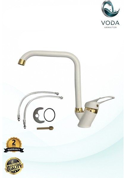 Köşe Eviye Bataryası – Beyaz Gold, Modern ve Şık Tasarım fiyatları