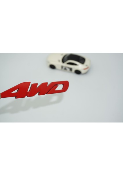 Arazi Off Road 4WD Kırmızı Abs Yazı Logo Amblem