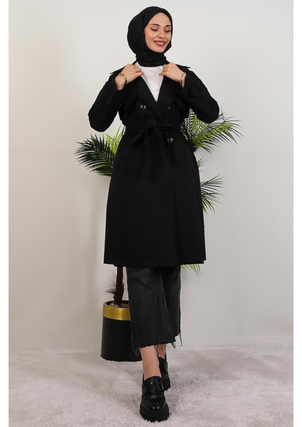 Erna Trençkot Siyah fiyatları