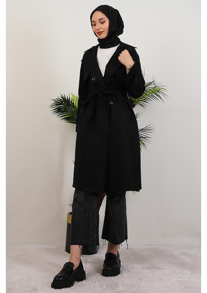 Erna Trençkot Siyah fırsatları