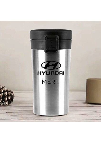 Kişiye Özel Paslanmaz Çelik 380 ml Vakumlu Araç Baskılı Termos - Isı Yalıtımlı, Sızdırmaz Kapak