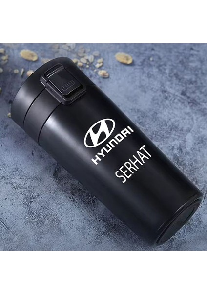 Kişiye Özel Paslanmaz Çelik 380 ml Vakumlu Araç Baskılı Termos - Isı Yalıtımlı, Sızdırmaz Kapak fiyatları