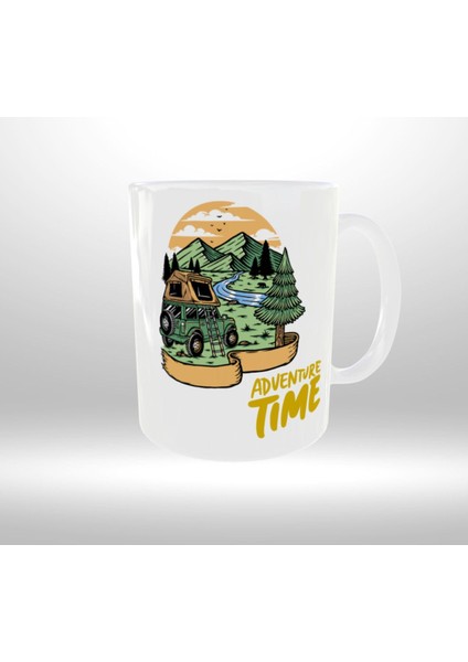 Doğa Kamp Temalı "time To Adventure" Yazılı Tasarım Kupa fiyatları
