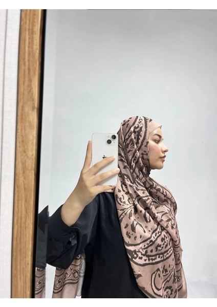 Etnik Desen Bej Vizon Renk Soft Pamuk Şal fırsatları