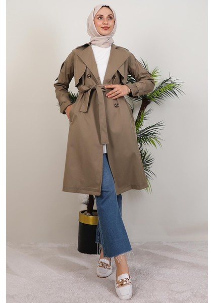 Erna Trençkot Açık Haki