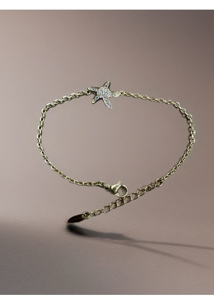 Çelik Gold Yıldız Figürlü Bileklik